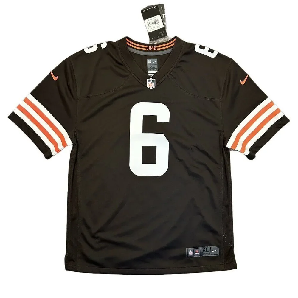 Nike Cleveland Browns NFL Mayfield #6 Football Jersey Youth Size XL - NWT $85